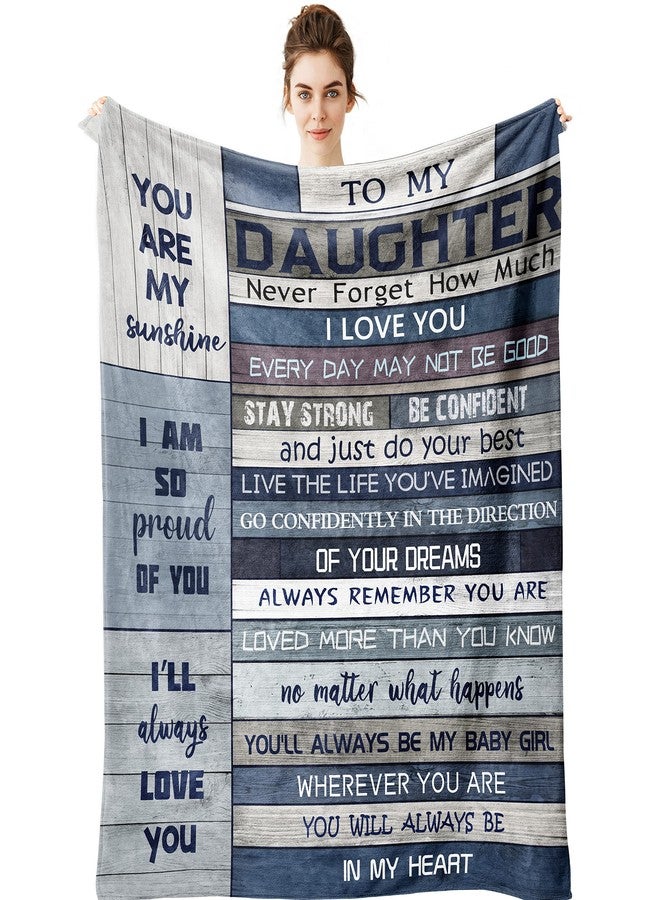 Yamco Daughter Gifts - Birthday Gift for Daughter from Mom Dad - Mothers Day Birthday Presents for Daughters - to My Daughters Blankets 60"x 50" - Graduation Gift Ideas for Her from Mother - Image 1