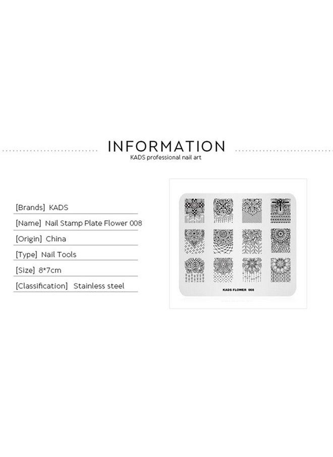 Rolabling Stamping Plate For Nail Flower Pattern Nail Art Stamping Plate Image Template Nail Art Decoration Tool Diy Manicure Template Nail Polish Printer Transfer (Color2)  - Image 5