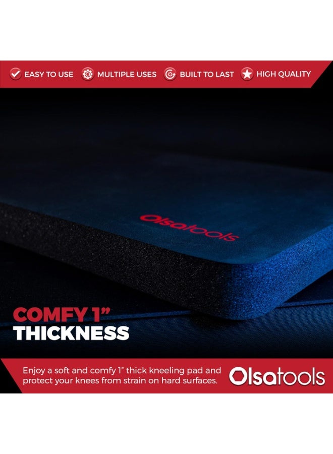 Olsa Tools وسادة الركوع من أدوات أولسا | وسادات حماية الركبة | حصيرة العمل للركوع | حصيرة تحت السيارة | وسادة الزحف | وسادة العمل | وسادة فوم | 18" x 11" x 1" - Image 2