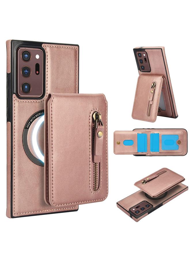 S-TOP Case For Samsung Galaxy Note20 Ultra Zipper Wallet Split MagSafe Leather Back Phone Case - Image 1