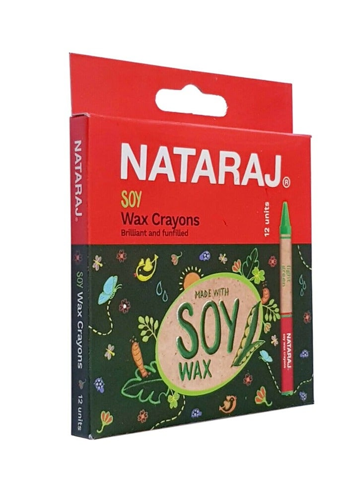 NATARAJ 12-Piece Soy Wax Crayons Multicolour  - Image 1