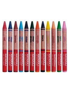 NATARAJ 12-Piece Soy Wax Crayons Multicolour  - Image 4
