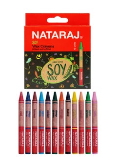 NATARAJ 12-Piece Soy Wax Crayons Multicolour  - Image 5