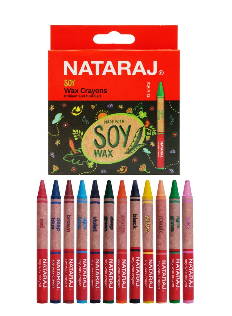 NATARAJ 12-Piece Soy Wax Crayons Multicolour  - Image 5