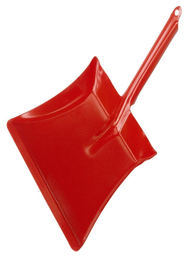 Redecker Children’s Play Dustpan, Durable Metal with Powder-Coated Finish, Red