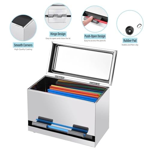 2Fold Stainless Steel Straw Dispenser - Drinking Straw Holder For Bulk Unwrapped Paper and Disposable Plastic Straws - Includes Custom Label Stickers (Stainless) - Image 3