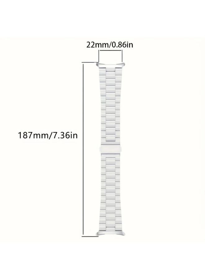 Stainless Steel Bracelet and TPU Case for Galaxy Watch 8 44mm Silvery - Image 2