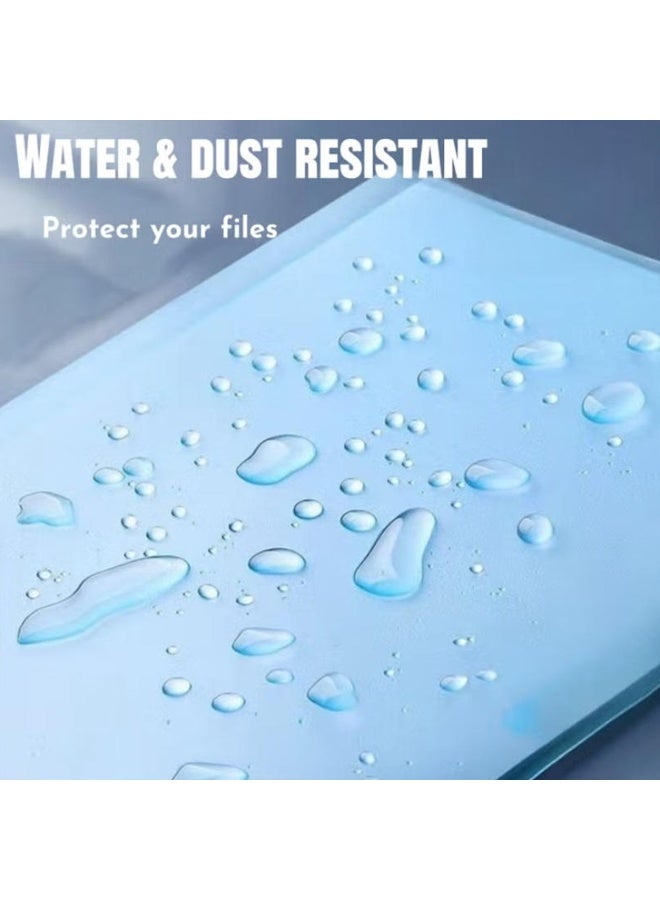 6 Pack Plastic File Folders with Label Pockets - A4 Size Clear Document Envelopes, Assorted Color Poly Organizers for Office School Supplies - Image 3