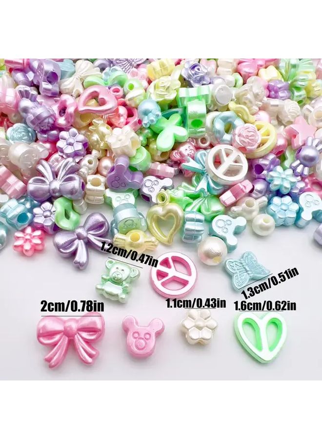 Approximately 50 Pcs Random Colorful Cute Beads For Jewelry Making Crafting Bracelets Necklaces - Image 4