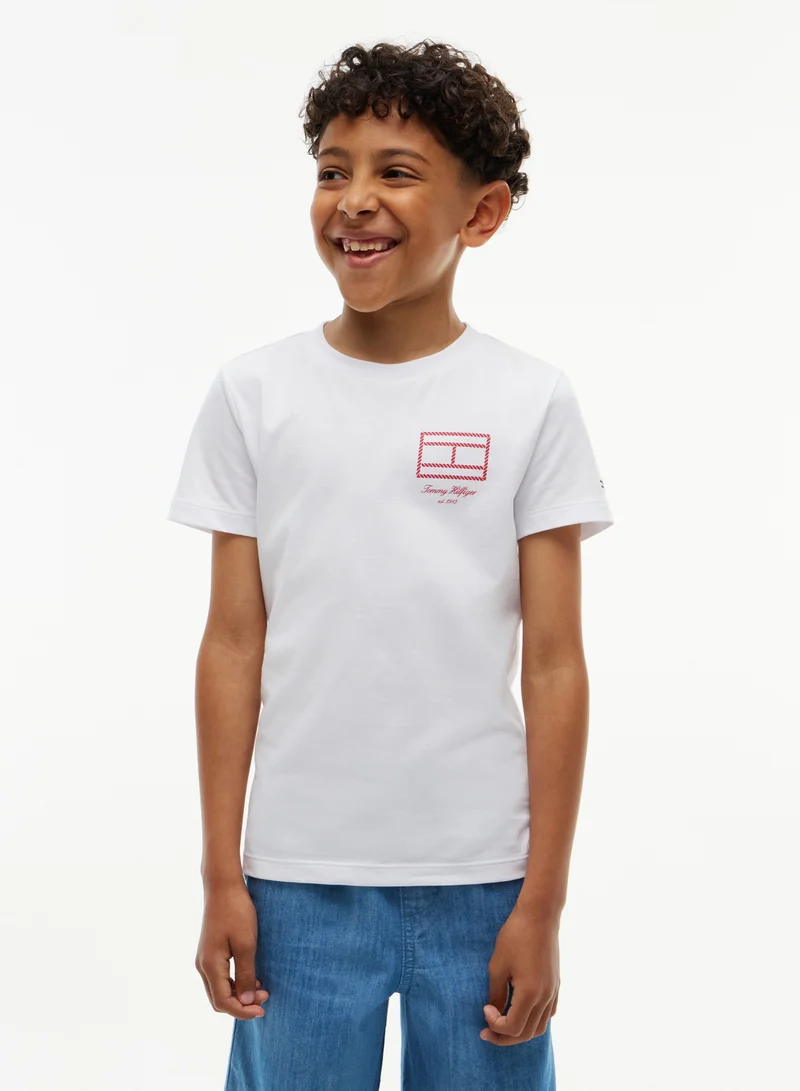 Tommy Hilfiger Outline Flag Logo Jersey T-Shirt