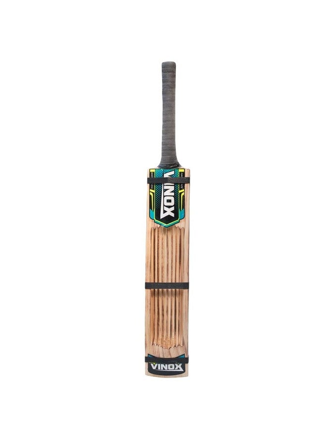 VINOX Present Full Cane Kashmir Willow Cricket Bat | |Kashmir Willow - Grade 2 | Cricket Bat | Full Cane Handle Triple Gutting Band (Short Hand) - Image 3