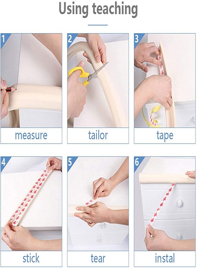 KPNG Kids Baby Safety Rubber Bumper Strip, 2M Protectors Table Edge Safe Corner Guard Anti-Collision Bar Protector for Different Size Furniture, Suitable for Home, Nursery (Gray, Pack of-1) - Image 3