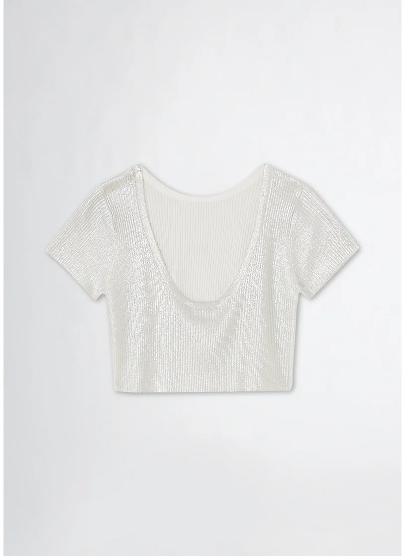 Liu Jo Lurex® Knit T-Shirt