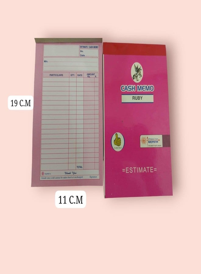 دفتر ملاحظات JS Bill Book Cash Memo Writing Note Pad (75+75 صفحة، 19 سم × 11 سم) لرجال الأعمال والمتاجر والمكاتب (عبوة من قطعتين) - Image 5