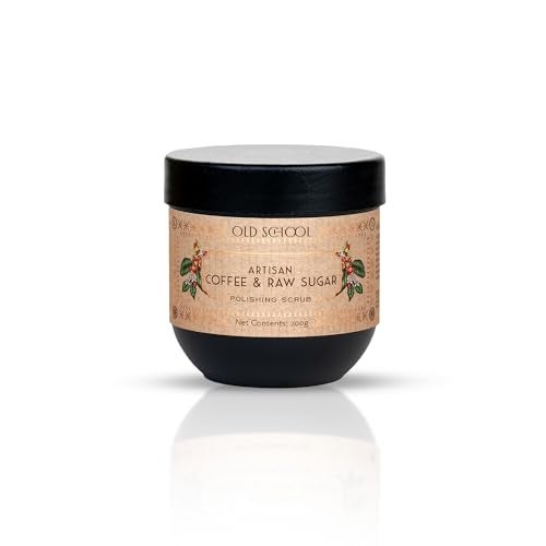 OLD SCHOOL Rituals Artisan Coffee & Raw Sugar Polishing Scrub|Natural Exfoliator for Tan Removal & Radiant Skin|Coffee & Sugar Body Scrub for Smooth,Glowing Skin|Body Polisher for All Skin Types|200g - Image 1