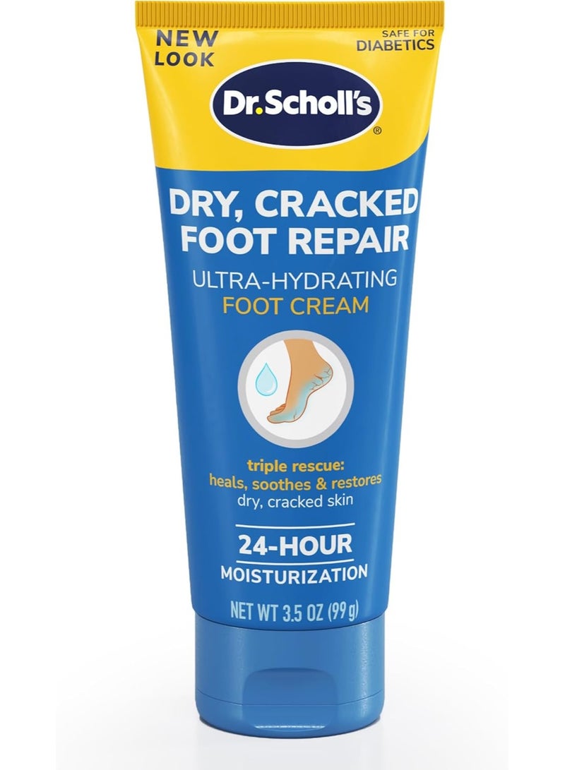 Dr. Scholl's Ultra-Hydrating Foot Cream with 25% Urea, Repairs Dry & Cracked Feet, 3.5oz - Image 1