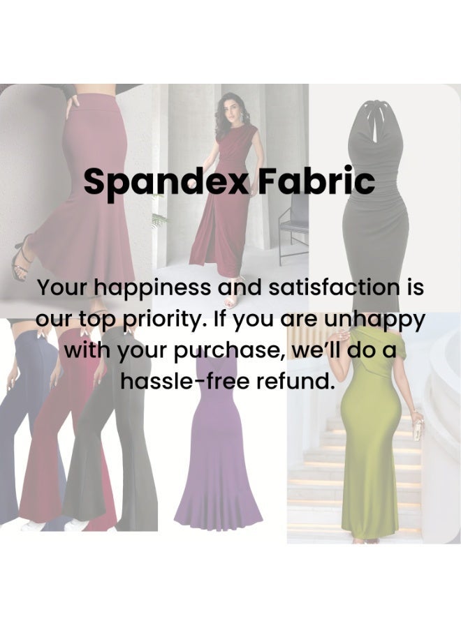 JewelOnPalette 4-Way Stretch Fabric: Matte Polyester Spandex Lycra Body Hugging, 45" Wide Material for gowns, dresses, Cut by the yard, Korea made - Dull Deep Red - Image 4