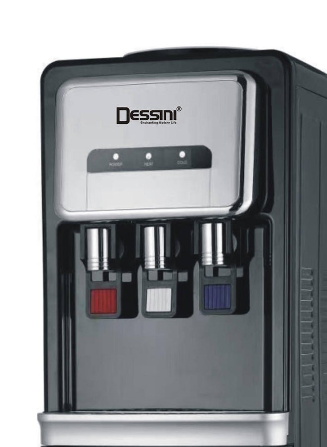 DESSINI Hot and Cold Water Dispenser with Refrigeratore / Stainless Steel Water Tank With Fast Cooling and 3 Taps, Hot, Cold, Warm Function DK200withrefrigeratore silver/black - Image 2