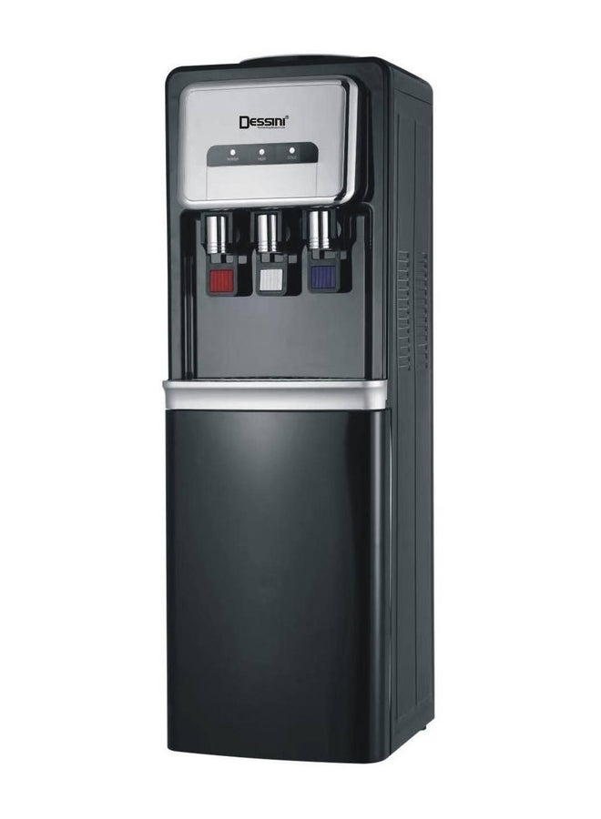 DESSINI Hot and Cold Water Dispenser with Refrigeratore / Stainless Steel Water Tank With Fast Cooling and 3 Taps, Hot, Cold, Warm Function DK200withrefrigeratore silver/black - Image 1