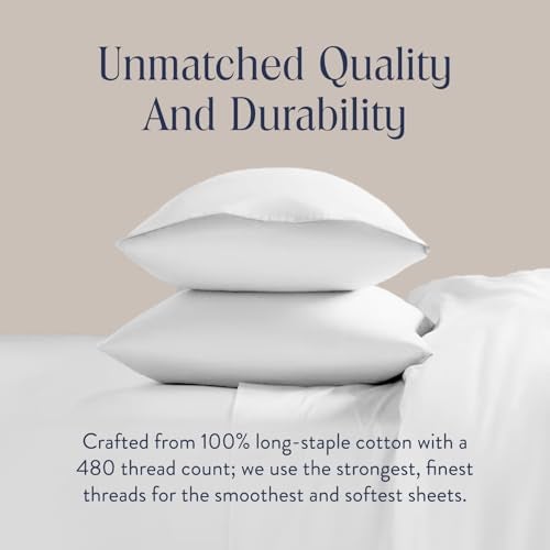 Brooklinen Luxury Sateen Duvet Cover - 100% Cotton, Full/Queen Size in White with Extra-Long Corner Ties and Button Closure | Best Luxury Sheets - Image 5