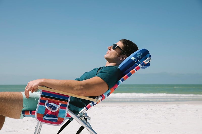 Ballast Beach Pillow – Comfy, Durable & Compact, Stays Put on Windy Beaches with Patented Sand Pouch, Inflatable Pillow for Beaches, Pools, Camping, Festivals and Travel (Blazing Sunset) - Image 3