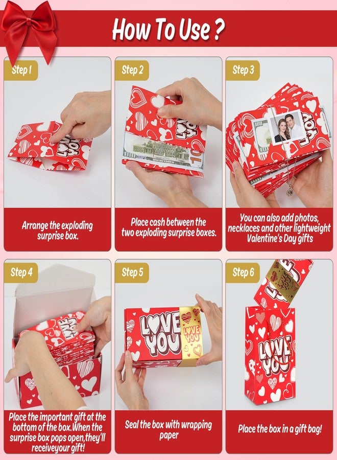Manoai Valentine's Day Surprise Gift Box Explosion for Money,Unique Foleding Gift Box,Surprise for Wife,for Husband,Gift for Birthday,Anniversary,Party - Image 4