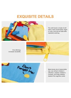General Travel Toy Cloth Book for Toddlers Activities for Early Learning How to Basic Life Skills for Toddlers Interactive Book for Busy Boys and Girls  - Image 3