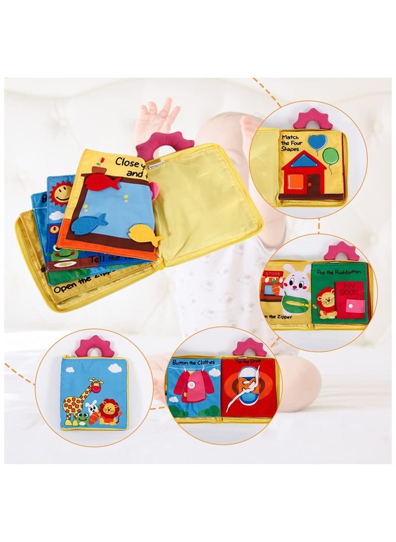 General - Travel Toy Cloth Book for Toddlers Activities for Early Learning How to Basic Life Skills for Toddlers Interactive Book for Busy Boys and Girls - Image 1