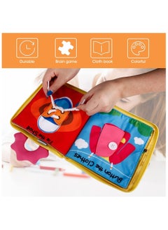 General Travel Toy Cloth Book for Toddlers Activities for Early Learning How to Basic Life Skills for Toddlers Interactive Book for Busy Boys and Girls  - Image 4