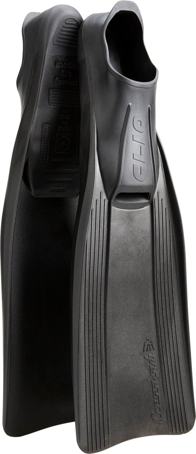 Cressi CLIO, Everlasting Family Fins for Snorkeling, Diving and Swimming, Black, 45/46 - Image 1