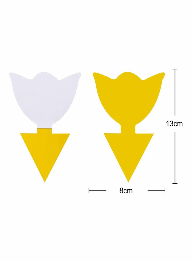 Excefore 12 عبوة فخ لاصق، فخ ذبابة الفاكهة وذباب الفطر القاتل داخليًا وخارجيًا، حماية النبات، غير سامة وعديمة الرائحة (نوع الزهرة) - Image 2