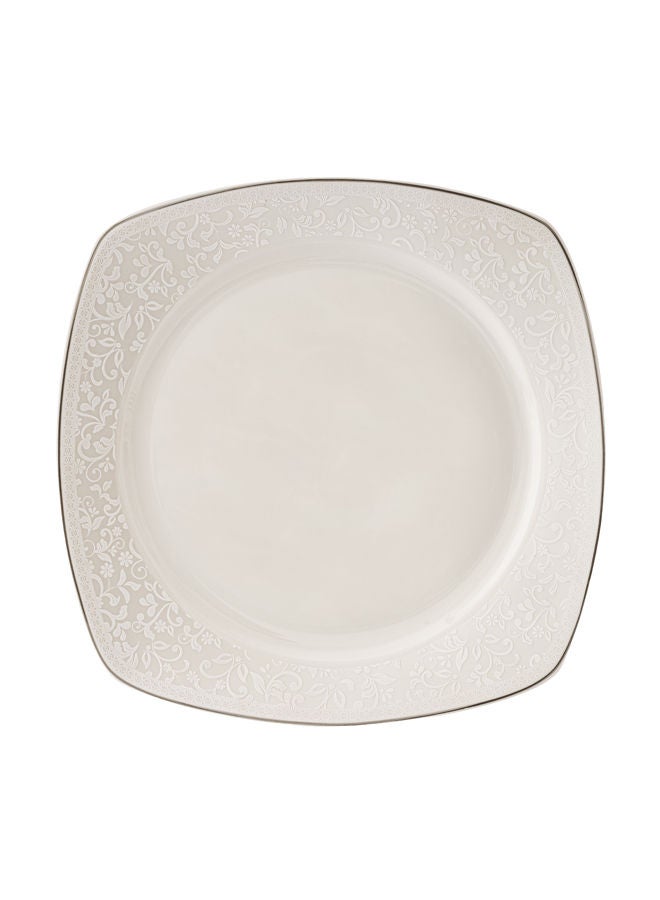 Celia 6-Piece Porcelain Square Plates Set White 11 inch - Image 2