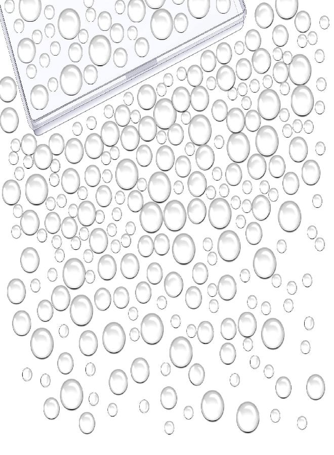 Blulu 700 Pieces Clear Dewdrop Water Droplets Embellishments Dewdrop Simulation Embellishments Round Clear Waterdrop Resin Beads Scrapbooking Embellishments with Storage Box for DIY Crafts Card Making Decor - Image 2