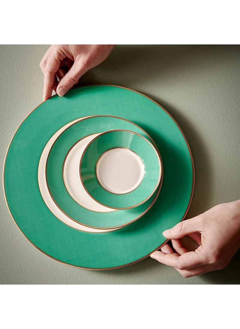 Pip Studio - Chique Green Porcelain Dinner Plate 28 cm - Image 1