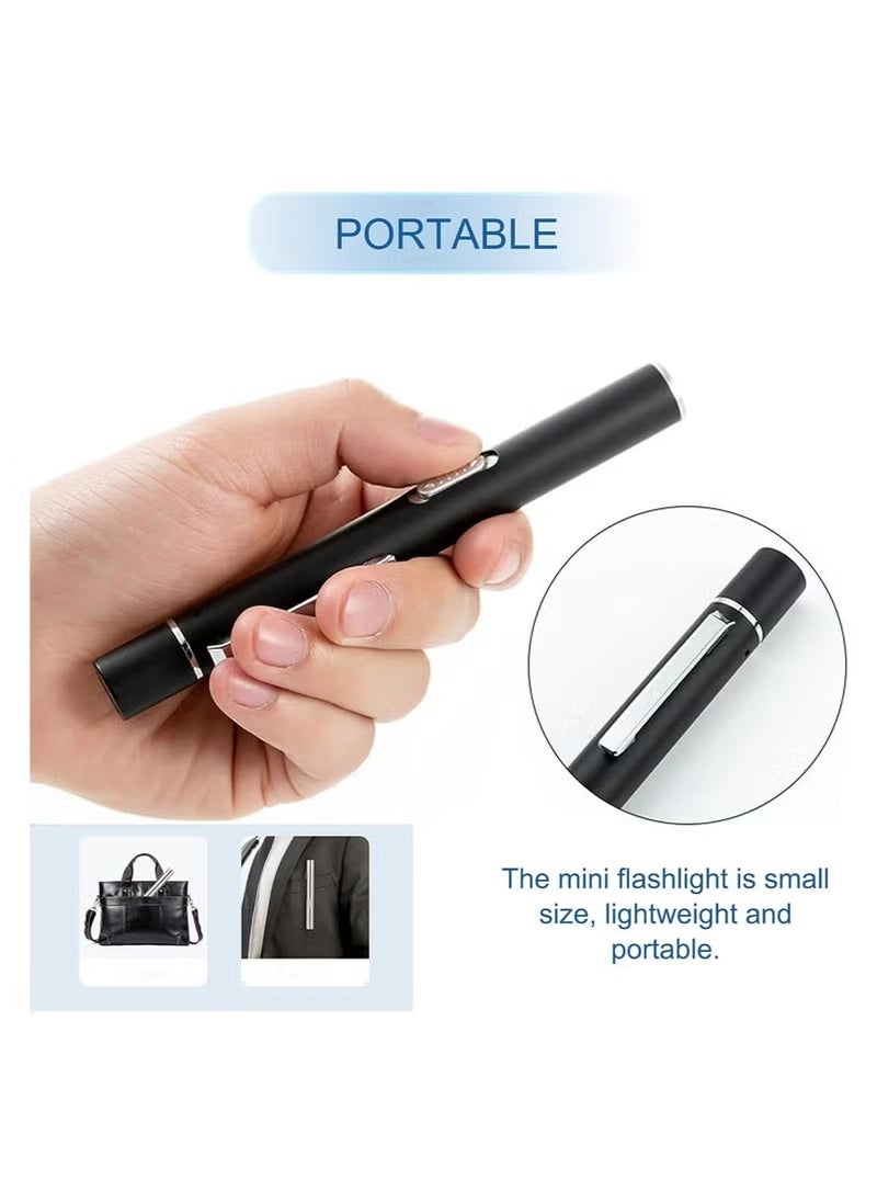 ZONBON - Rechargeable Mini Flashlight, USB Dual Light Source Pocket Small Handy LED Torch Pen Flashlight - Image 1