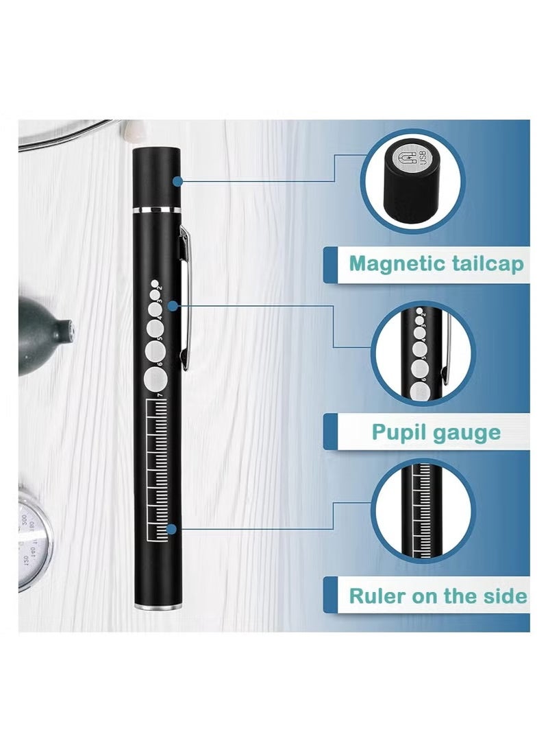 ZONBON - Rechargeable Mini Flashlight, USB Dual Light Source Pocket Small Handy LED Torch Pen Flashlight - Image 1