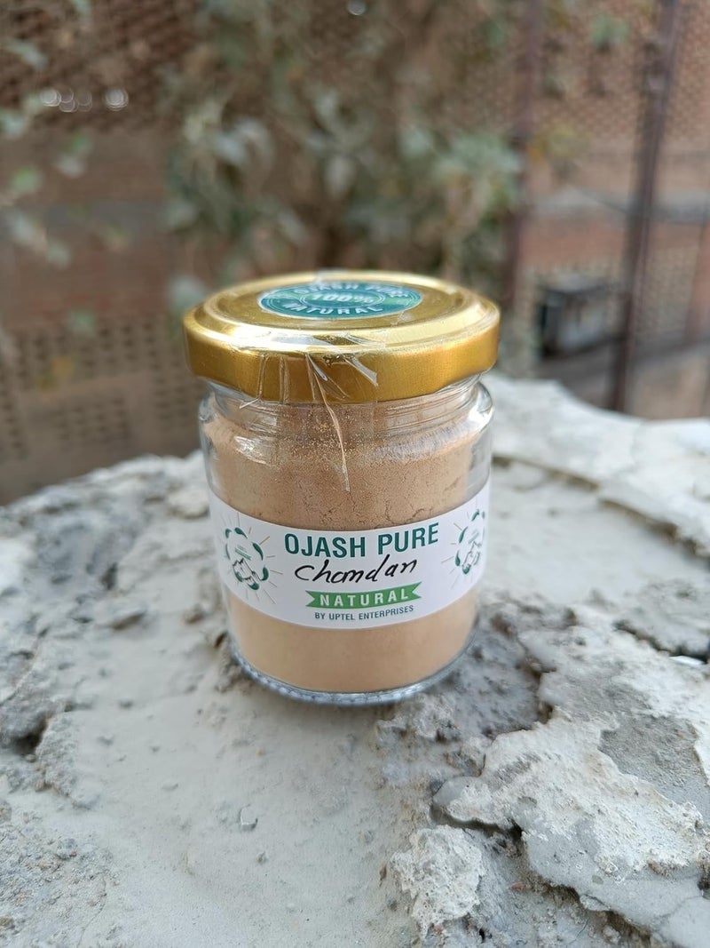 Ojash Pure Natural Chandan Sandalwood Powder for Face PackTilakteekaSkin Care Facial Mask - Image 4