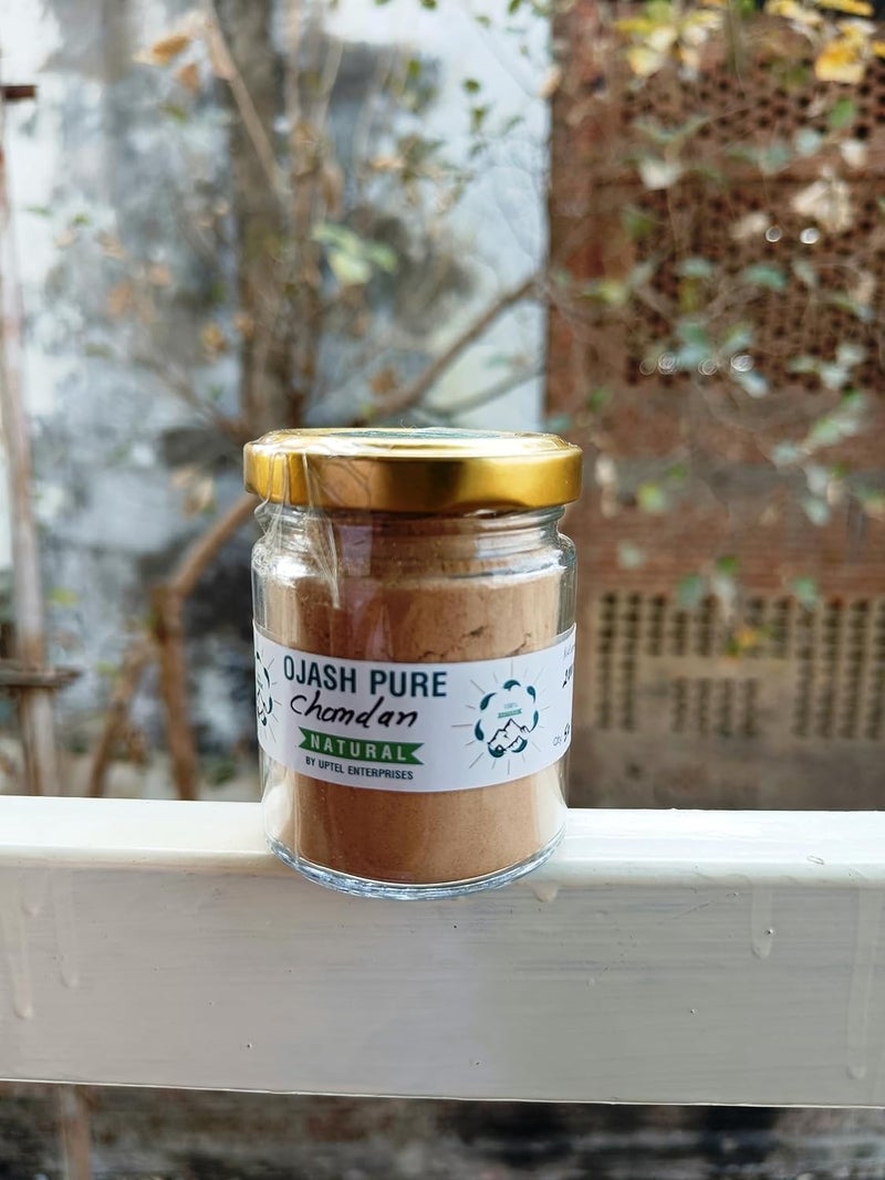 Ojash Pure Natural Chandan Sandalwood Powder for Face PackTilakteekaSkin Care Facial Mask - Image 5