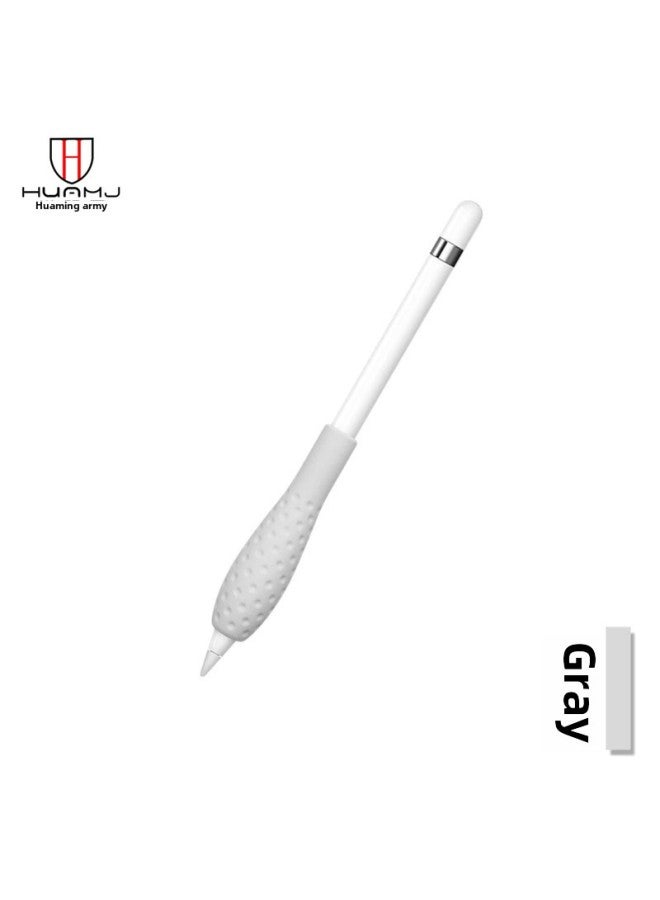 Silicone Pen Case For Pencil 1/2nd Gen Ipad Tablet Handwriting Pen Protective Cover Digital Computer/ipad Protective Cover-Color:Grey (short)-Applicable Model:apple Pencil  - Image 1