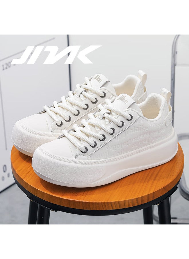 Jinlaike Fashion Casual Sneakers Trendy Versatile Spring Summer Autumn Cowhide Custom Uni Couple Shoes Beige Size 42 - Image 3