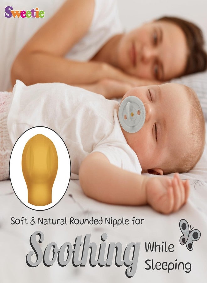 SWEETIE Rubber Pacifier Natural Rubber Pacifier Rounded Grey Large 12-18 Month - Image 4