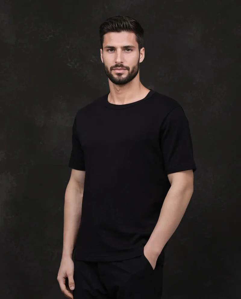 Rare Rabbit Men's Cotton Solid T-Shirt