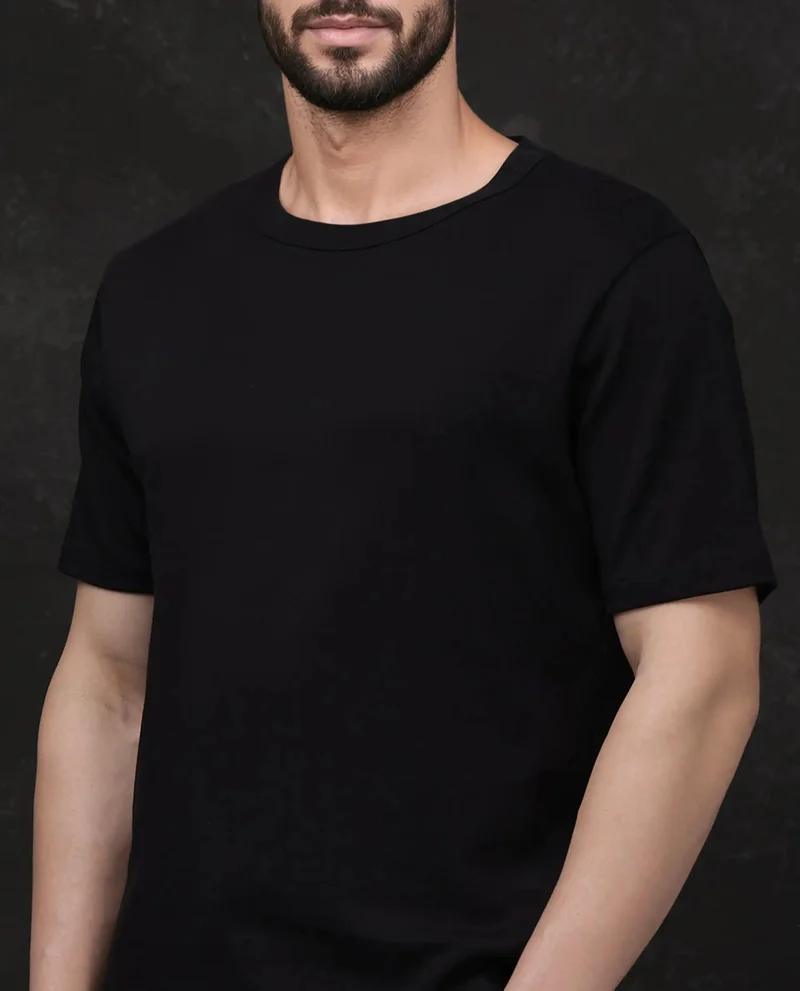 Rare Rabbit Men's Cotton Solid T-Shirt