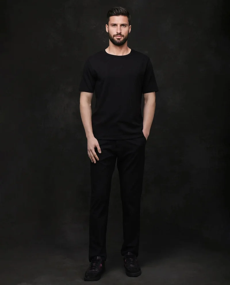 Rare Rabbit Men's Cotton Solid T-Shirt