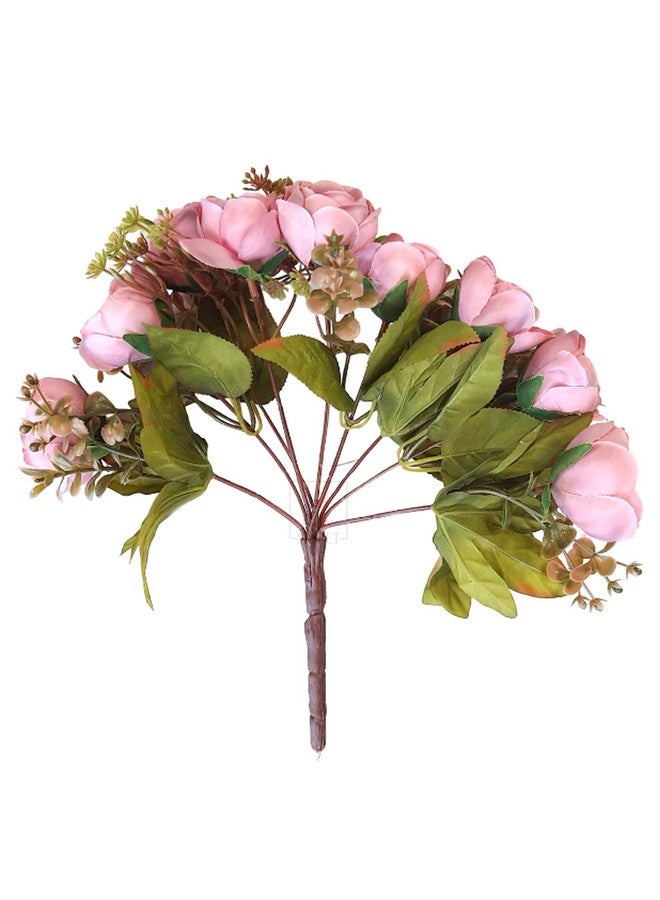 Art Street Artificial Flower Bunch Pink Peony Silk Flower, Real Touch Flowers for Home, Bedroom, Living Room & Office Decoration (Without Vase Pot) - Image 2