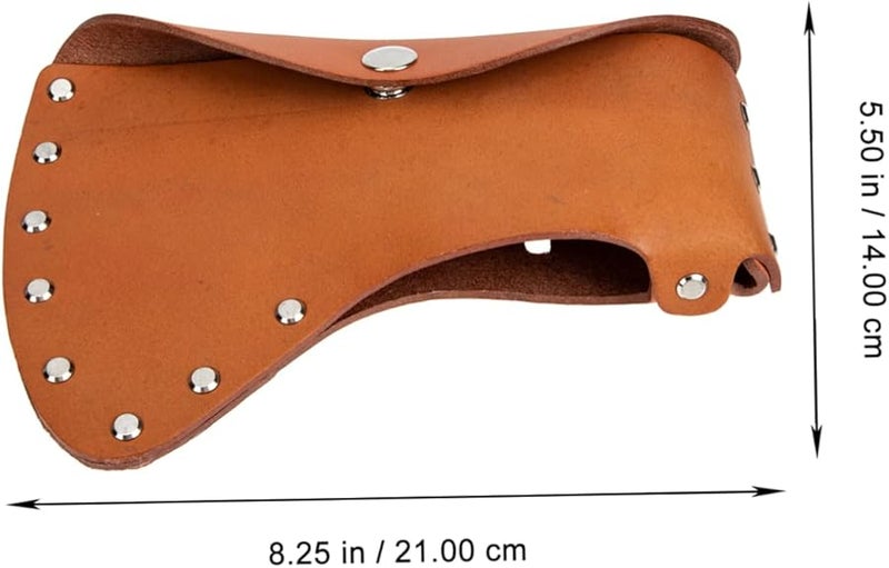 غطاء رأس الفأس بالحجم الكامل واقي من جلد البقر غطاء فأس محمول لحفظه في الهواء الطلق - Image 4