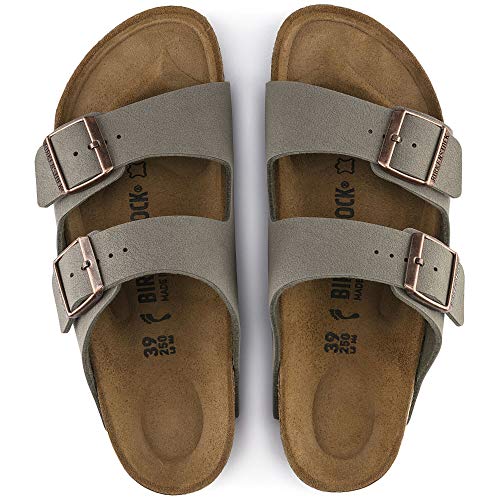 Birkenstock Unisex Arizona Sandal,Stone Birkibuc,38 N EU - Image 3