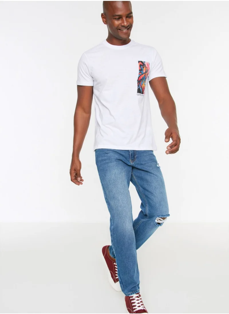 trendyol Distressed Straight Fit Jeans