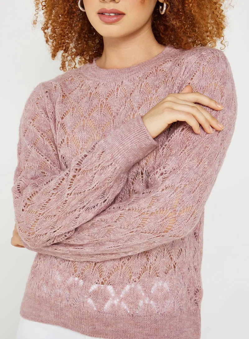 Jacqueline de Yong Crew Neck Knitted Sweater