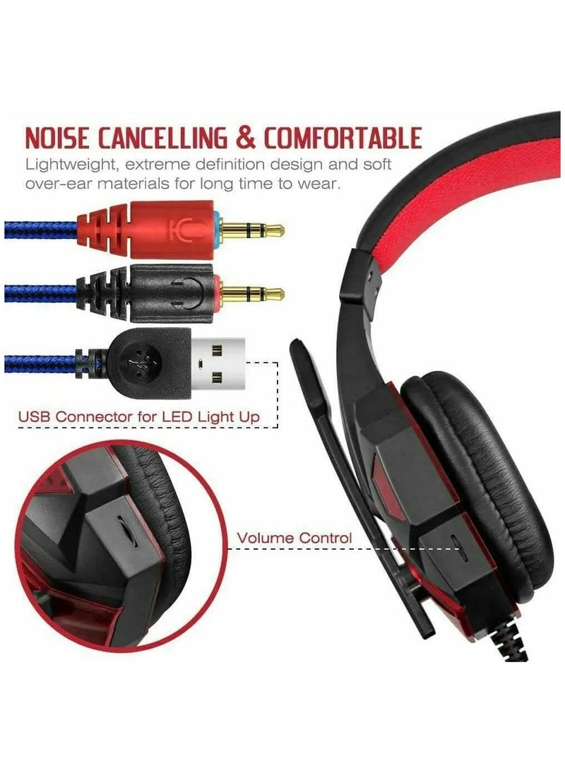 سويوتو سماعة رأس SY830MV سلكية للألعاب سماعة رأس للألعاب تغطي الأذن مع ميكروفون ومنفذ AUX + USB للتحكم في الكمبيوتر الشخصي - Image 2